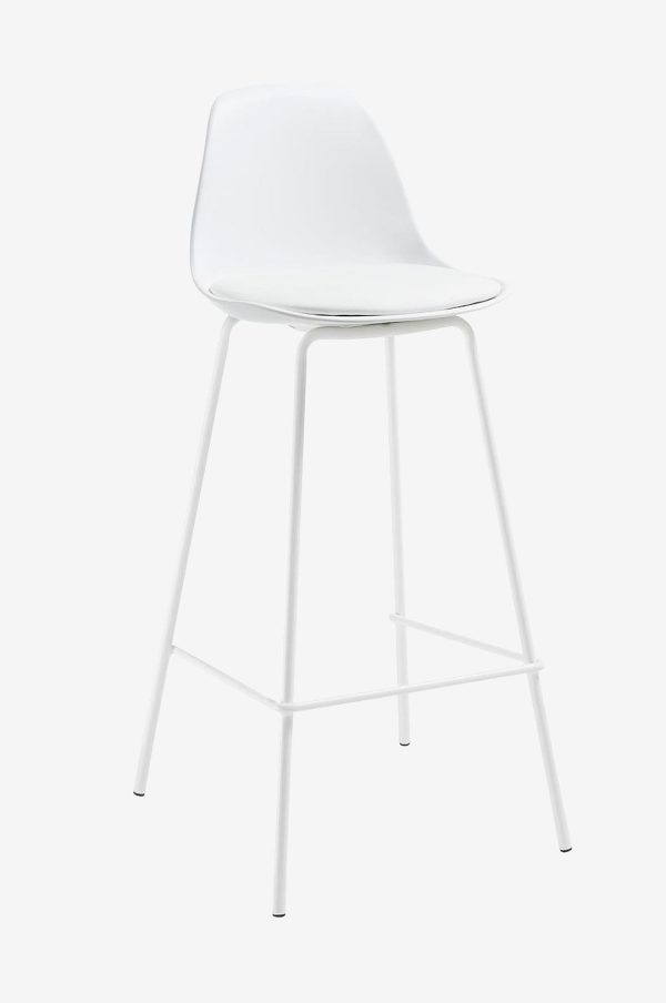 Kave Home - Barstol Brighter, siddeh⌀jde 65 cm 2 stykker - Hvid - Barstole & -taburetter - - Homeroom