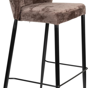 Barstol Dutchbone Georgia polstret polyester lilla birketræ metalben semi-cirkulært ryglæn slidstærk