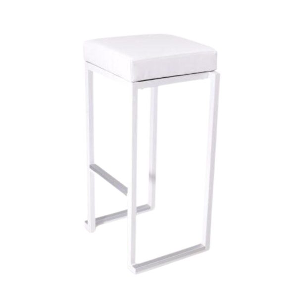 Square Barstol - Hvid-hvid