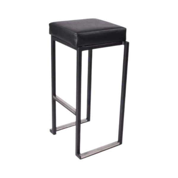 Square Barstol - Sort -sort