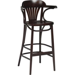Classic Barstol med ryglæn med sædehøjde 80cm - Wenge