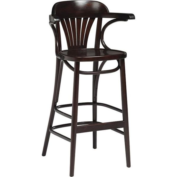 Classic Barstol med ryglæn med sædehøjde 80cm - Wenge