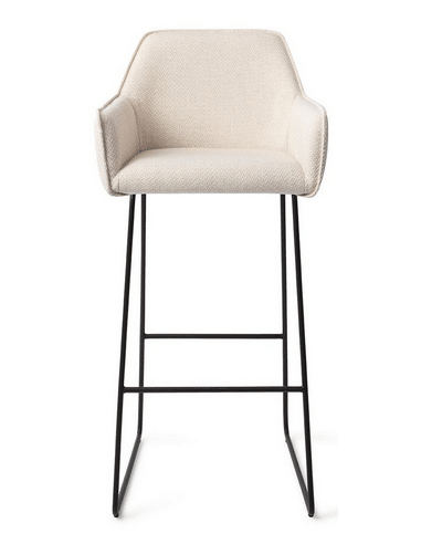 HOFU Barstol i metal og polyester H100 cm - Sort/Creme