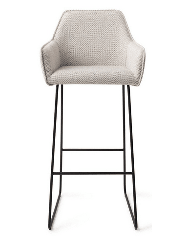 HOFU Barstol i metal og polyester H100 cm - Sort/Lysegrå